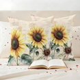 thumbnail image 3 of Vintage Yellow Sunflower Pillow Covers 2 Pack American Pastoral Style Pillowcase Waterproof Outdoor Throw Pillow Cover for Patio Garden Square Cushion 24”x24”, 3 of 9