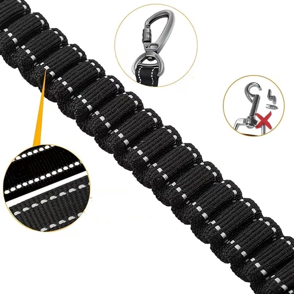 Stretch Leash for Large Dogs That Pull Anti-Pull, Shock-Absorbing Dog Leash 6-Foot Ultra-Durable Tangle Free Training Leash（khaki）