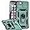 Dark Green with camera cover Military-Grade, variant on for iPhone SE (3rd and 2nd gen 2022/2020) and iPhone 8/7/6 Case with Camera Lens Cover HD Screen Protector, Military Grade Drop Protection Magnetic Ring Holder Kickstand Protective Phone Case (Silver)