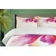 thumbnail image 4 of Ambesonne Abstract Duvet Cover Sets, Floral Point and Leaf, 2-Queen, Purple Pink and Beige, 4 of 7