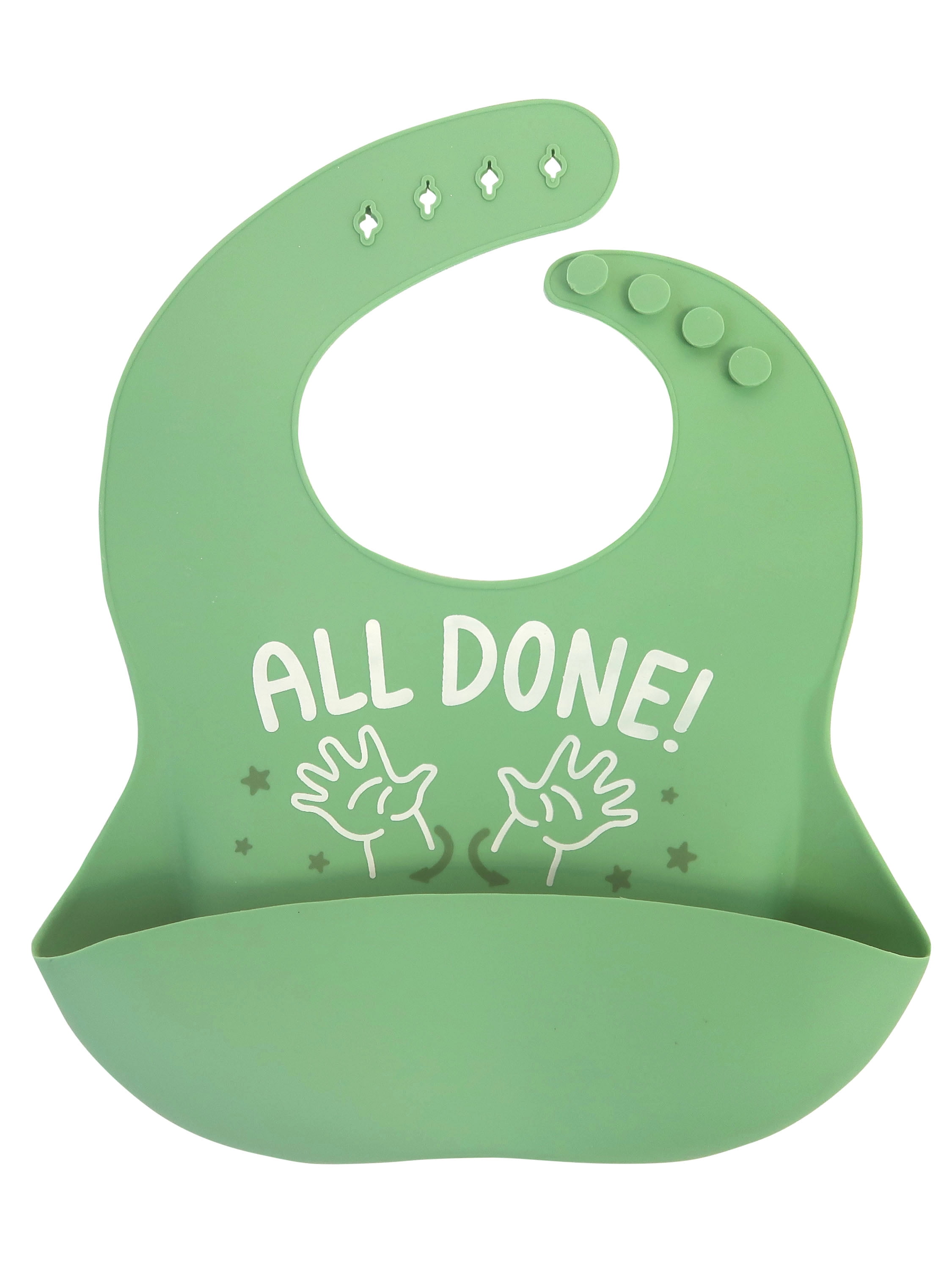Neat Solutions Silicone "All Done" Saying Infant Unisex Scoop Bib
