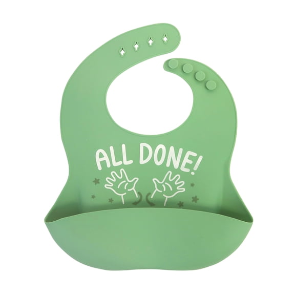 Neat Solutions Silicone "All Done" Saying Infant Unisex Scoop Bib