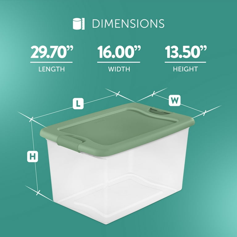 Sterilite 1497 - 64 Qt. Latching Box Crisp Green 14979V06