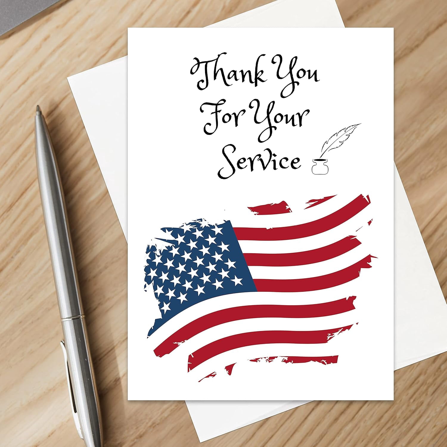 Christian Military Appreciation Card | Thank You For Your Service (Pack of 12)