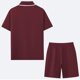 thumbnail image 5 of Ceisia Men's 2 Piece Textured Knit Short Sleeve Button Down Shirt and Shorts Set for Spring Summer Wine L Gifts, 5 of 7