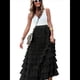 thumbnail image 2 of Faldas Largas de Tul para Mujer, Corte A, Volantes, Cintura Alta, Escalonadas, , Tutú, Enagua Negro M, 2 of 8