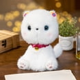 thumbnail image 4 of ​10in Removable-Cover Cat Plush - White Mochi Velvet Shelf Decor w/ Safety Whiskers | Machine-Washable Gift Bundle (Age 3+)​​ White, 4 of 6