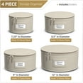 thumbnail image 2 of Sorbus Hard Shell China Storage Set - 4 Pieces. Stackable for Dishes, Mugs, Cups with Felt Protectors, Beige, 2 of 6