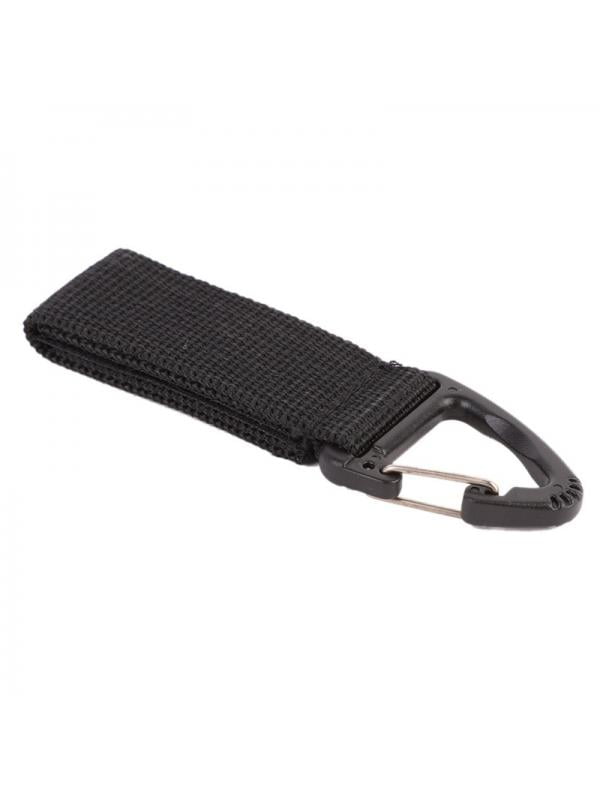 Nylon Tactical Molle Belt Carabiner Key Holder Bag Hook Buckle Strap Clip 