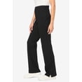 thumbnail image 3 of Woman Within Plus Size Petite Stretch-Cotton Knit Pull-On Bootcut Leggings, 3 of 6