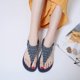 thumbnail image 3 of Sandalias de verano para mujer, chanclas informales cómodas, zapatos de playa, sandalias planas elásticas con correa en T para el tobillo para mujer Vhermosa, 3 of 6