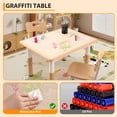 thumbnail image 2 of Kids Table and 4 Chairs Set,Height Adjustable Toddler Table and Chair Set for Ages 2-10,Children Multi-Activity Table for Classrooms Daycares Home,Wood, 2 of 7