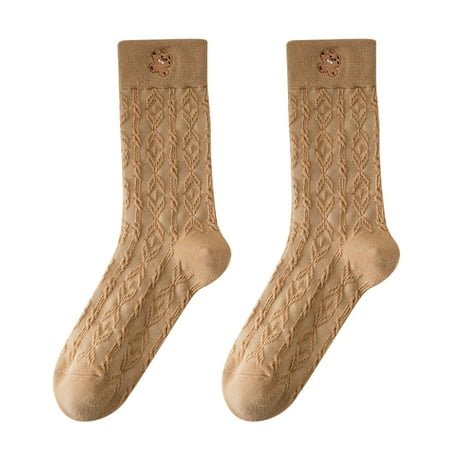 

Women Embroidered Animals Socks Cute Printed Mid Socks Soft Calf Socks For Athletic Comfortable Women Girls Calcetines Meias