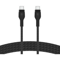 Belkin BoostCharge Pro Flex Braided USB-C to USB-C Charger Cable (2M/6.6ft), USB-IF Fast Charging Cable for iPhone 16 Series, Macbook Pro, iPad Pro, Galaxy S25, S24, Nintendo Switch 2 & More - Black