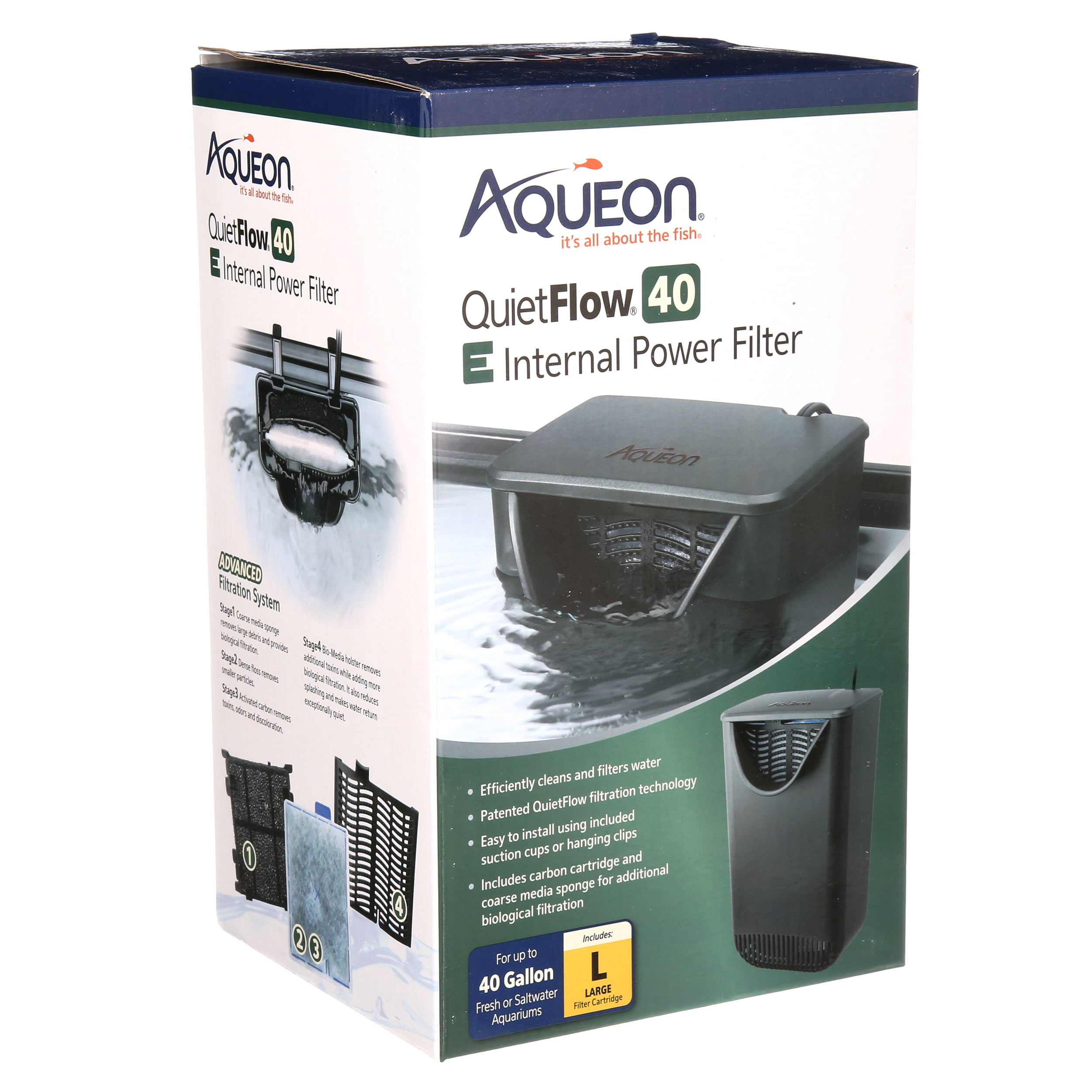 Amazon Com Aqueon Aquarium Filter Kit W Media 4 Month Supply Up To 45 Gallon Pet Supplies
