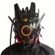 thumbnail image 1 of Isvgxsz Clearance LED Punk Mask for Men, Round Light with Braids Futuristic Techwear Helmet, Halloween Cosplay Fit Party Accessories, 1 of 3