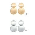 thumbnail image 4 of Thinsont 1 Pair Alloy Earring Ear Pendent Fashion Jewelry Fine Workmanship Long-lasting Round Plate Exquisite Attractive Silver, 4 of 6