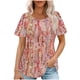 thumbnail image 1 of Fiudx Ofertas y Liquidaciones Top Estampado con Cuello Redondo y Manga Corta Informal para Mujer a La Moda, 1 of 5