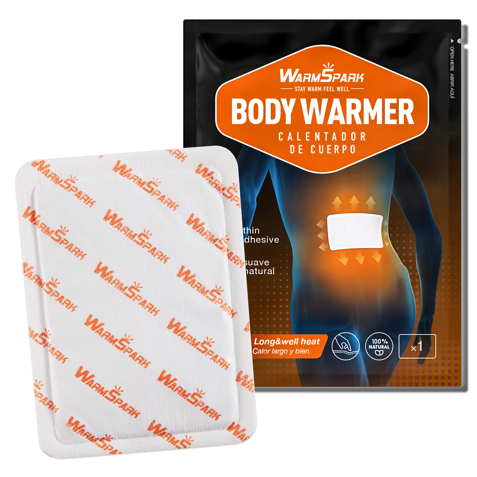 Body Warmers With Adhesive - 360 Packs-Heat Warmer Patch Disposable  Air Activated Hot Warmers - Up to 12 Hours of Heat - WarmSpark (9 Boxes)