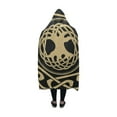 thumbnail image 2 of ASHLEIGH Hooded Blanket Norse Mythology Tree Of Life World Tree Pilling Polar Fleece Hooded Throw Wrap 50x60 inch, 2 of 3