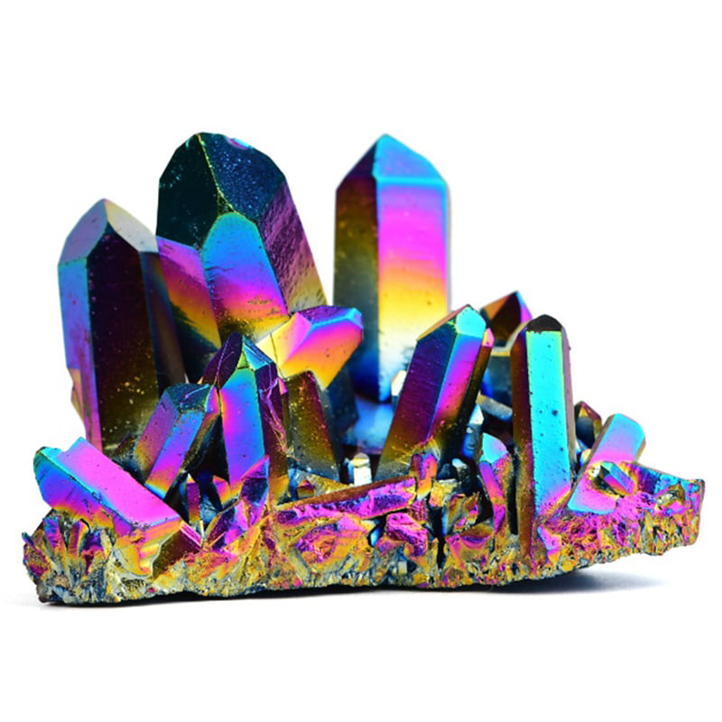 NEW Crystal Rainbow Titanium Cluster VUG Mineral Specimen Healing Top 