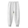 thumbnail image 2 of BXJX Girls Cotton Thermal Pants, Casual Fleece Lined Elastic Waist Stretchy Kids Loungewear Pants Gray Size 7-8 T, 2 of 6
