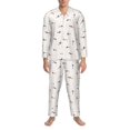 thumbnail image 3 of Sikiie Dachshund Dog Puppy Mens Pajama Set, Soft Warm Long Sleeve Sleepwear, Cozy Button-Down Pjs for Men-X-Large, 3 of 7