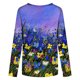 thumbnail image 5 of Tops Para Mujer Blusa Casual Elegante Camisas de Manga Larga Otoño Estampado de Flores de Moda Camiseta de Cuello Redondo Top Pullover Odeerbi ODB171146, 5 of 5