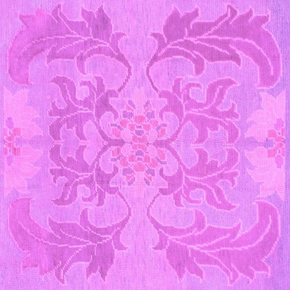 Ahgly Company Indoor Square Abstract Purple Modern Area Rugs, 5' Square