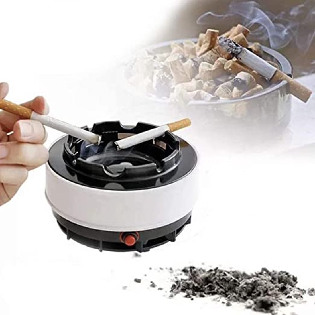 Smokeless Electric Ashtray with Carbon Filter – Battery Operated
