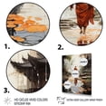 thumbnail image 3 of Designart "Footprints of Enlightenment Orange Grey Buddhist Art I" Buddhism Floater Framed Wall Decor, 3 of 7