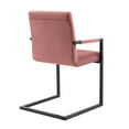 thumbnail image 6 of Modway Savoy 16.5" Velvet & Metal Dining Chairs in Rose Pink/Black (Set of 2), 6 of 9