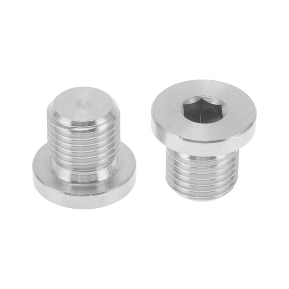 Unique Bargains 304 Stainless Steel Pipe Fittings M12x1.25 Hexagon socket plug 2 Pcs