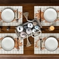 thumbnail image 2 of Smile Buffalo Plaid Polka Dot Pumpkins Leaves Fall Placemats Set of 4 for Table Runner, Kitchen Dining Table Decoration for Indoor Party 12x18 Inch, 2 of 6