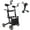 Black, variant on All Terrain Upright Walker with Flat-Free Solid Rubber Tires - Outdoor Stand Up Walker for Seniors - Tall Standing Rollator with Seat