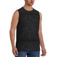 thumbnail image 2 of Uemuo Black Glitter Pattern Men's Sleeveless T-Shirt,Muscle Athletic Tank Top, Moisture-wicking Quick-dry Breathable Classic Tee Top for Gym Run Outdoor Sports-Medium, 2 of 8