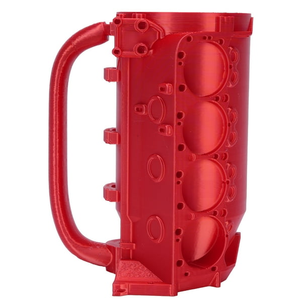 Bloqueo del Motor Puede Taza, Taza de Cilindro de Café Divertida Taza de Agua de Color Naranja Con Modelo de Motor Para Amantes Mecánnicos, Entusiastas de los Automóviles