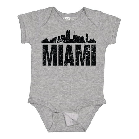 

Inktastic Miami Skyline Grunge Gift Baby Boy or Baby Girl Bodysuit