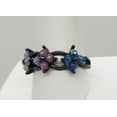 thumbnail image 3 of Size 11, Fire Opal Flower Black Gold Ring, 3 of 4
