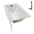 thumbnail image 5 of Streamline NAL-5240-ORB 60 in. x 30 in. Acrylic Left-Hand Drain Alcove Bathtub in Glossy White With External Drain in Matte Oil Rubbed Bronze, 5 of 10