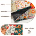 thumbnail image 6 of Round Rugs 3Ft, Spring Floral Round Area Rug Washable Indoor Throw Carpet, Summer Botanical Retro Checkered Colorful Small Non Slip Circle Rug for Bedroom Living Room Home Decor Aesthetic, 6 of 8