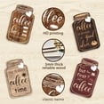 thumbnail image 3 of Juego de 4 tarros de cristal para decoración de pared de cocina y barra de café. Letrero de madera para colgar. "El café es una buena idea"., 3 of 7