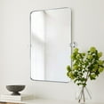 thumbnail image 3 of TEHOME Aura  Chrome Bathroom Mirror, 24x36 inches, Stainless Steel framed, Pivoting Rectangle, 3 of 7