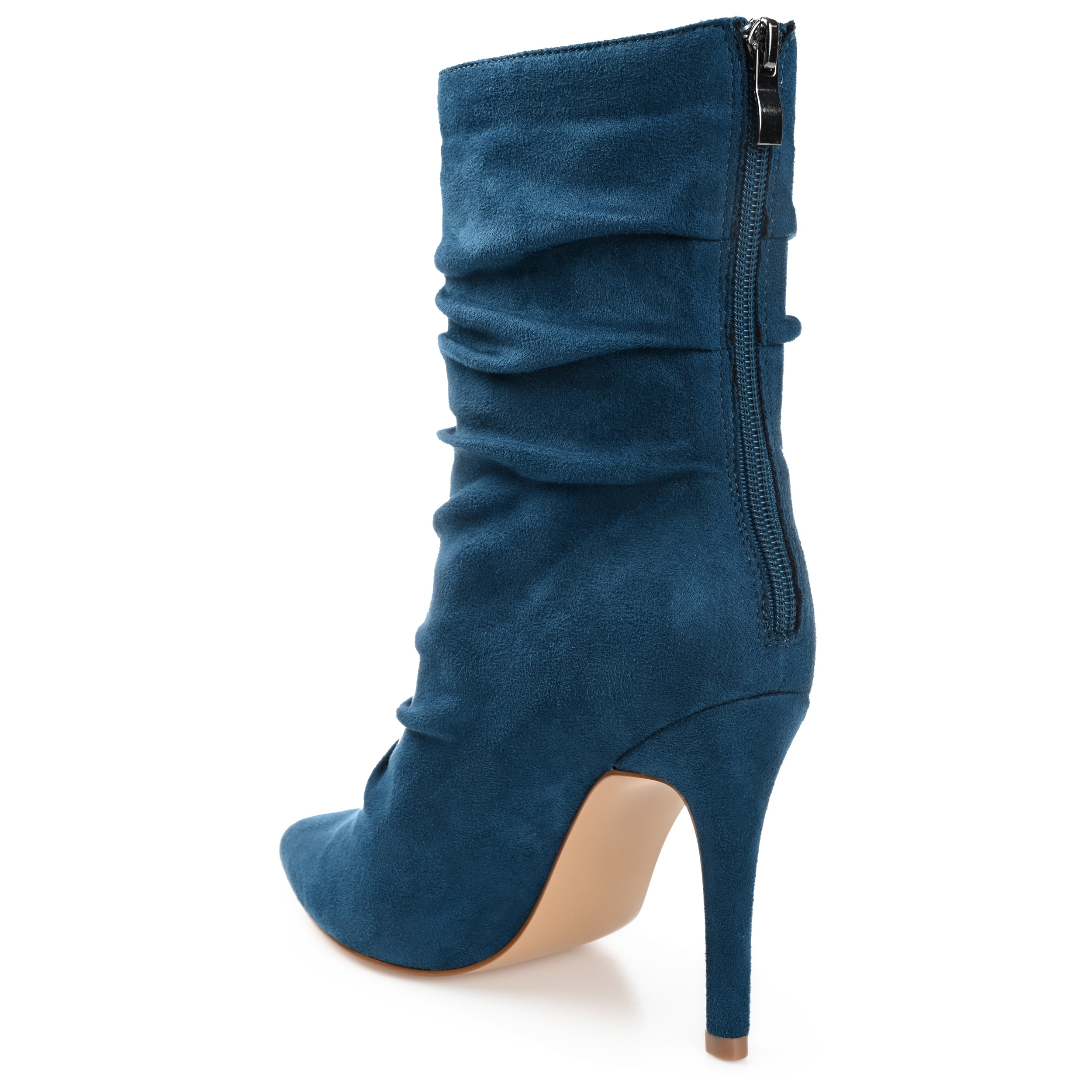 Journee Womens Markie Back Heel Zip Stiletto Booties, Widths Available