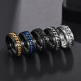 thumbnail image 2 of Genial anillo giratorio de acero inoxidable para hombres, cadena giratoria de alta calidad, anillos giratorios, joyería Punk para mujeres y hombres para regalo de fiesta Tan Jianjun unisex, 2 of 2