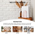 thumbnail image 7 of Naloa Marble Wood Non-Skid Bookend for Shelves,Book Ends for Heavy Books, Book Stand for CDs,1 Pair, 7 of 7
