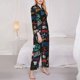 thumbnail image 3 of Balery Basketball Conjunto de Pijama con Estampado para Mujer, Conjunto de Dos Piezas con Manga Larga, Ropa de Dormir Suave con Bolsillos, Pijamas Cómodos-Large, 3 of 7