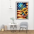 thumbnail image 3 of Diamond Painting Kits for Adult Beginners,Patriotic Independence Day Diamond Art for Sunflower America Flag,Full Drill Paint with Diamond Dot Gem Art Painting for Home Decor 12x16 inch, 3 of 5