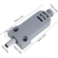 thumbnail image 2 of Amortiguador de puerta de gabinete de 10 piezas, amortiguador de puerta de gabinete de cierre suave Amortiguador ajustable de plástico ABS resistente Amortiguador silencioso reforzado, 2 of 5