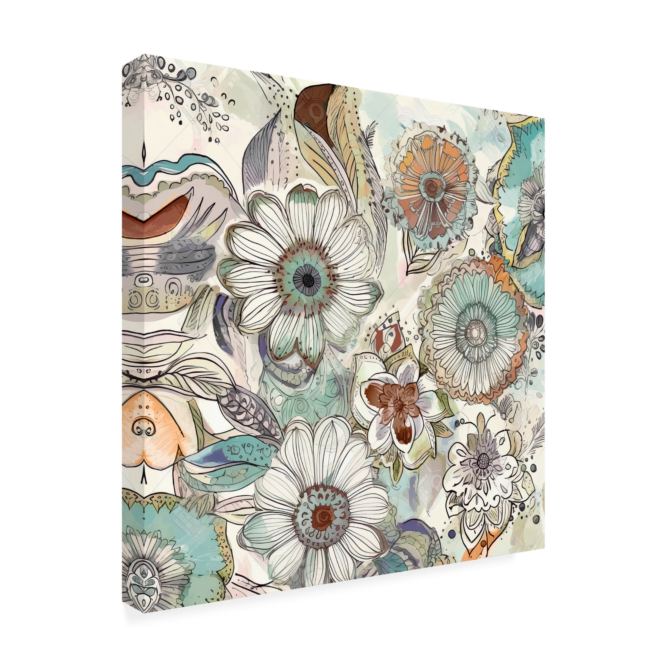 Canvas Wall Art - Sasha 'Alices Escape I' Wall Art for Living Room, Bedroom, or Office Décor by Trademark Fine Art - 35 x 35 Inches